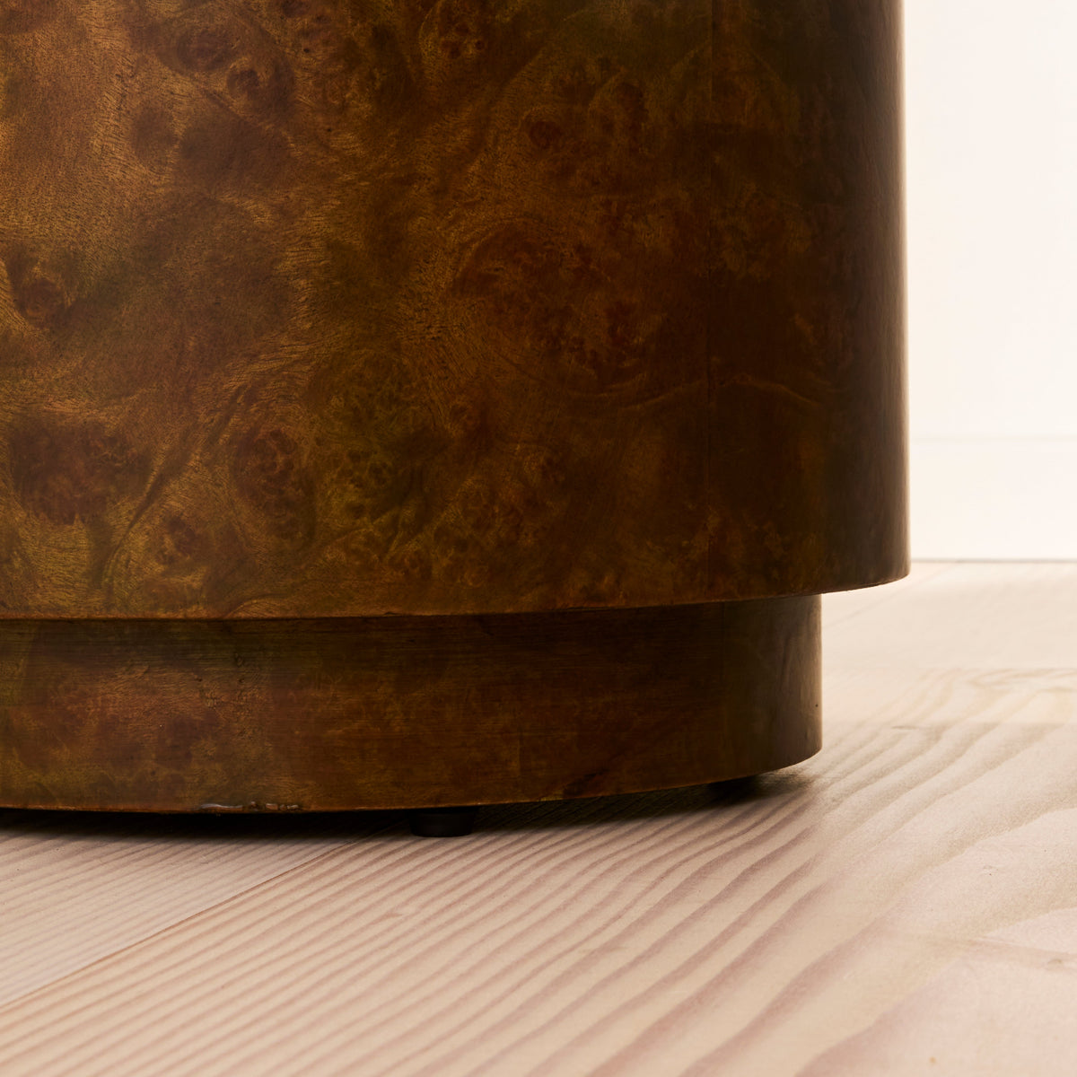 Arbour - Green Burl Wood Premium Round Side Table