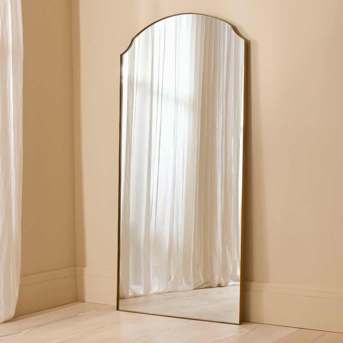 Isla - Gold Full Length Arched Metal Mirror 170cm x 80cm