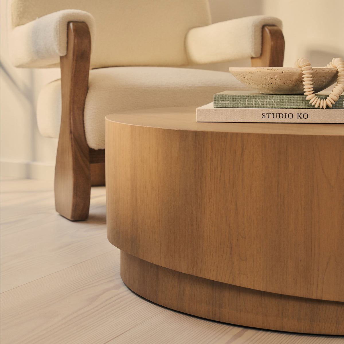 Magna - Warm Wood Wave Coffee Table