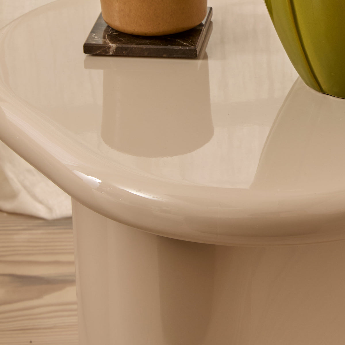 Rivington - High Gloss Ivory Rectangular Side Table