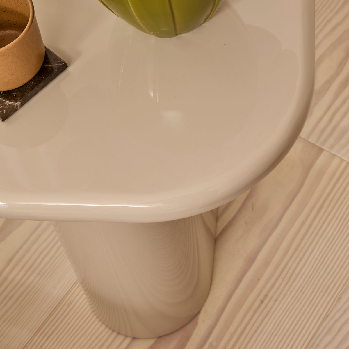 Rivington - High Gloss Ivory Rectangular Side Table