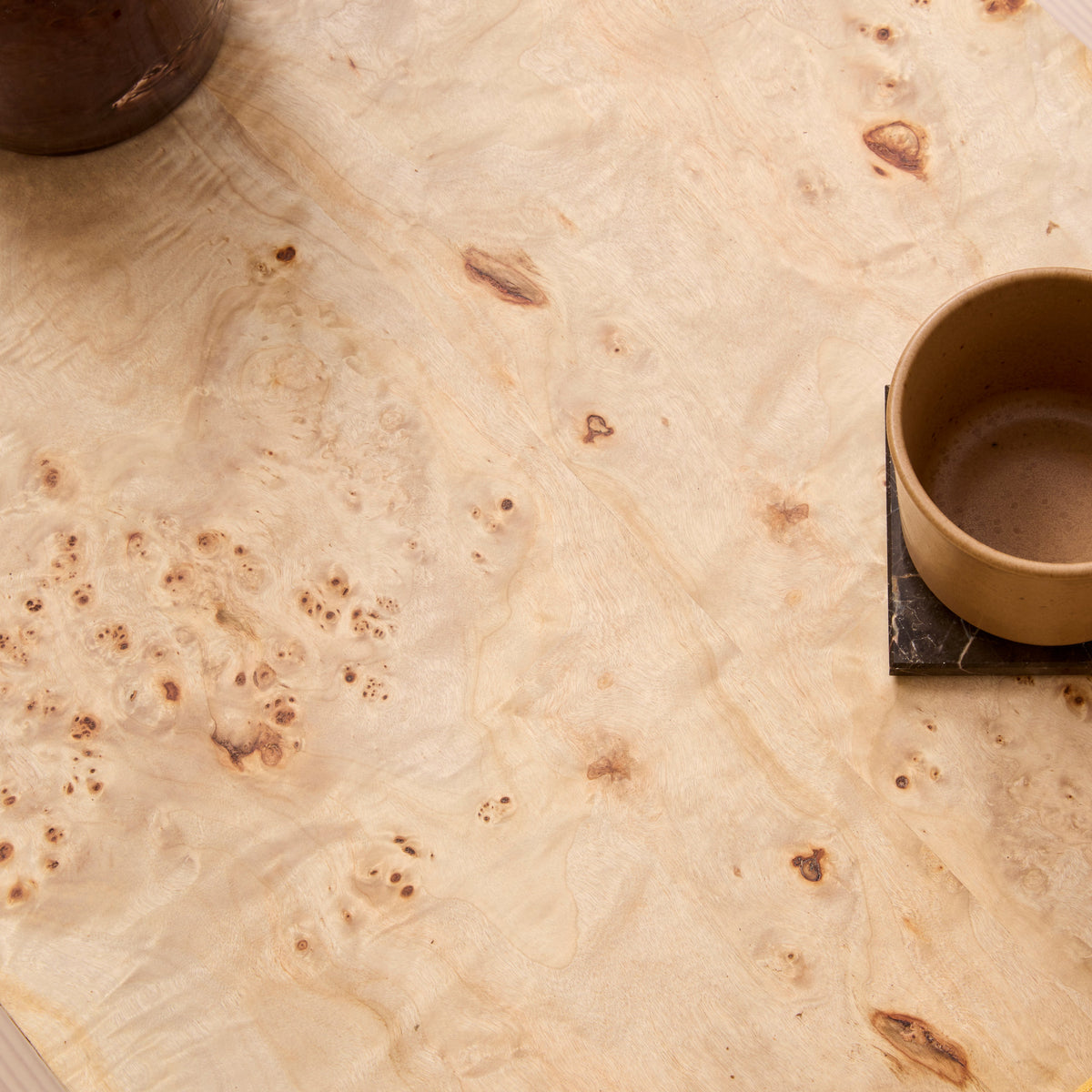 Willow - Natural Burl Wood Rectangular Coffee Table