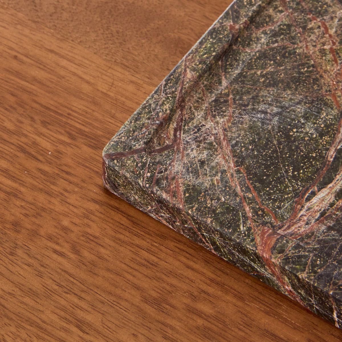 Travara - Green Marble Square Decorative Tray