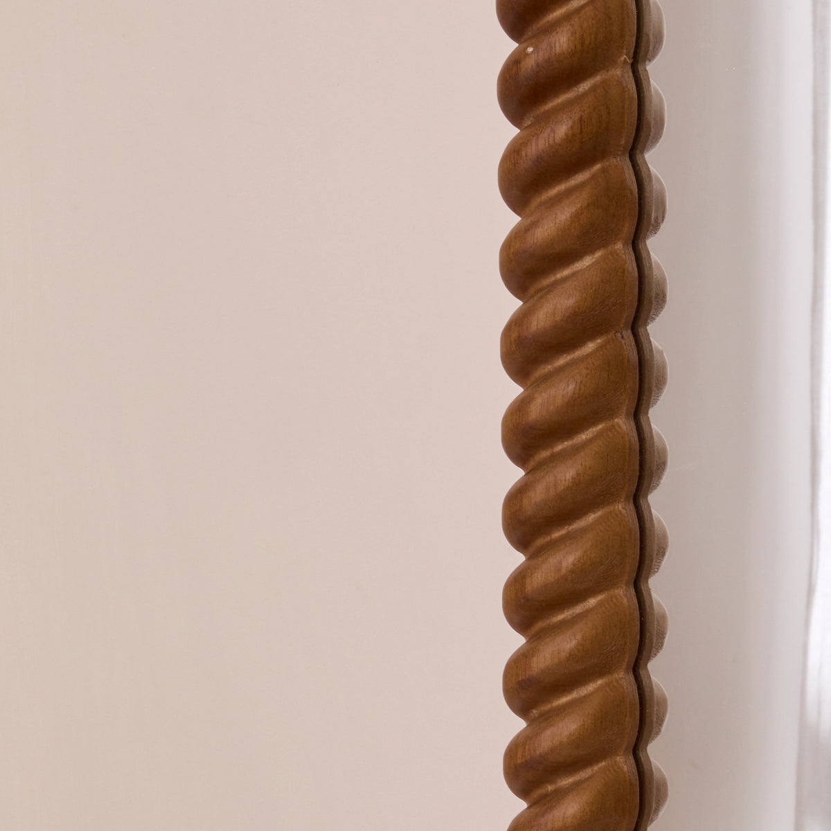 Cordelia - Warm Wood Rope Twist Full Length Arched Mirror 170cm x 80cm