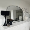 Aria - Black Metal Overmantle Large Wall Mirror 130cm x 100cm