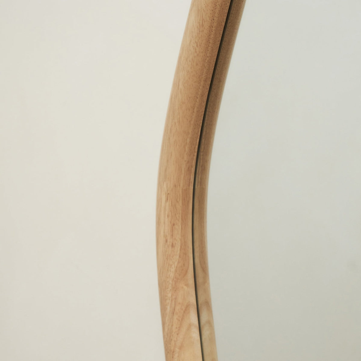 Alternate shot of Natural Organic Irregular Wooden Wall Mirror curve