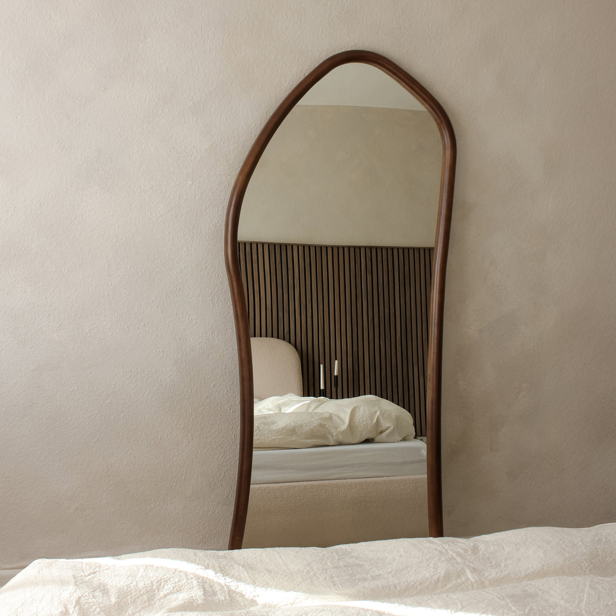 Aaliyah - Full Length Dark Wood Irregular Mirror 180cm x 80cm