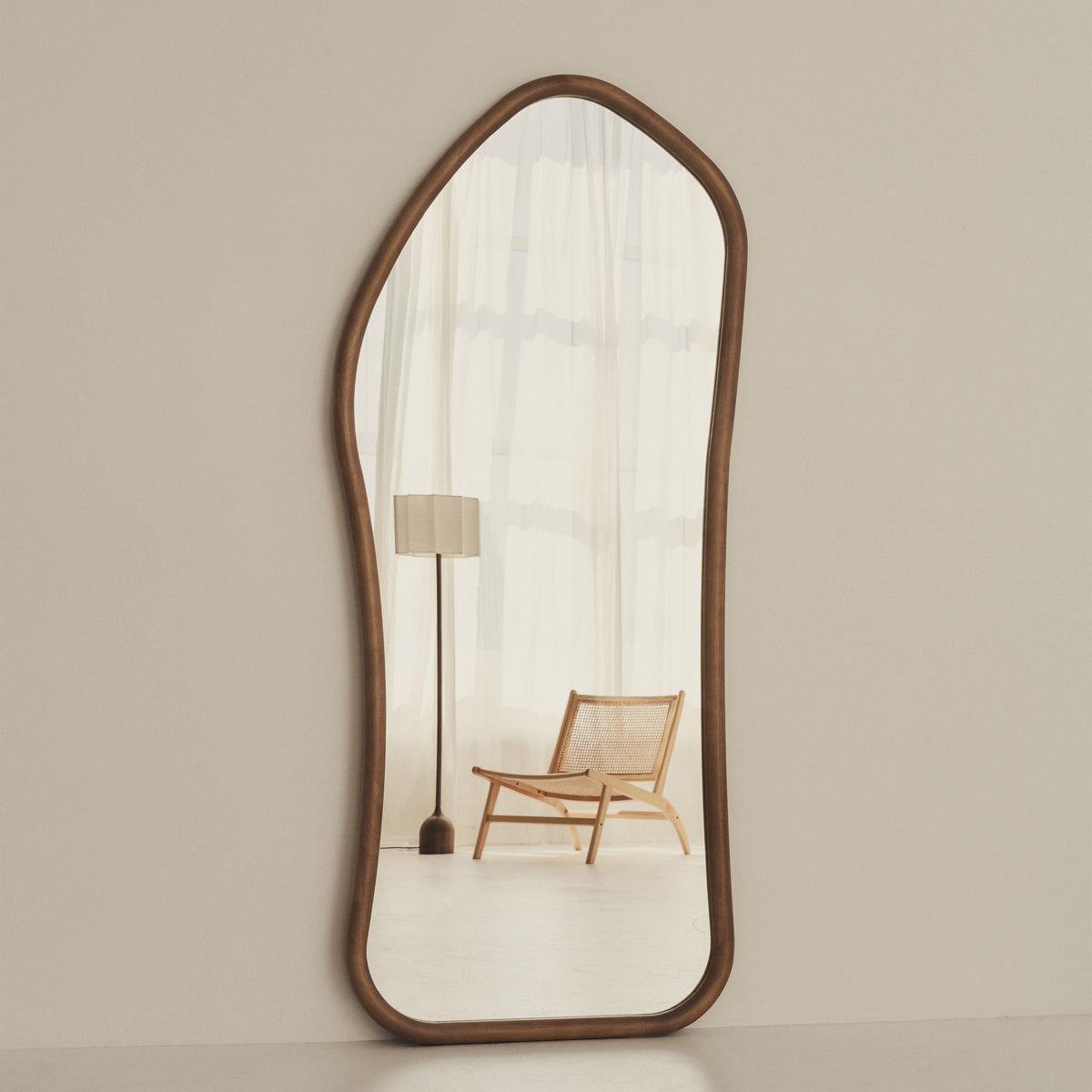 Aaliyah - Full Length Warm Wood Irregular Mirror 180cm x 80cm