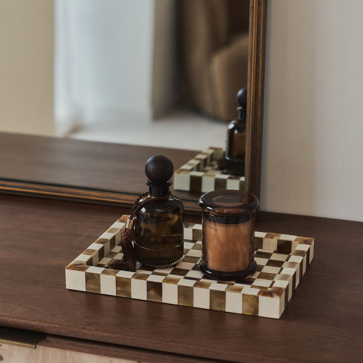 Amelia - Gold Arched Metal Overmantle Mirror 100cm x 87cm