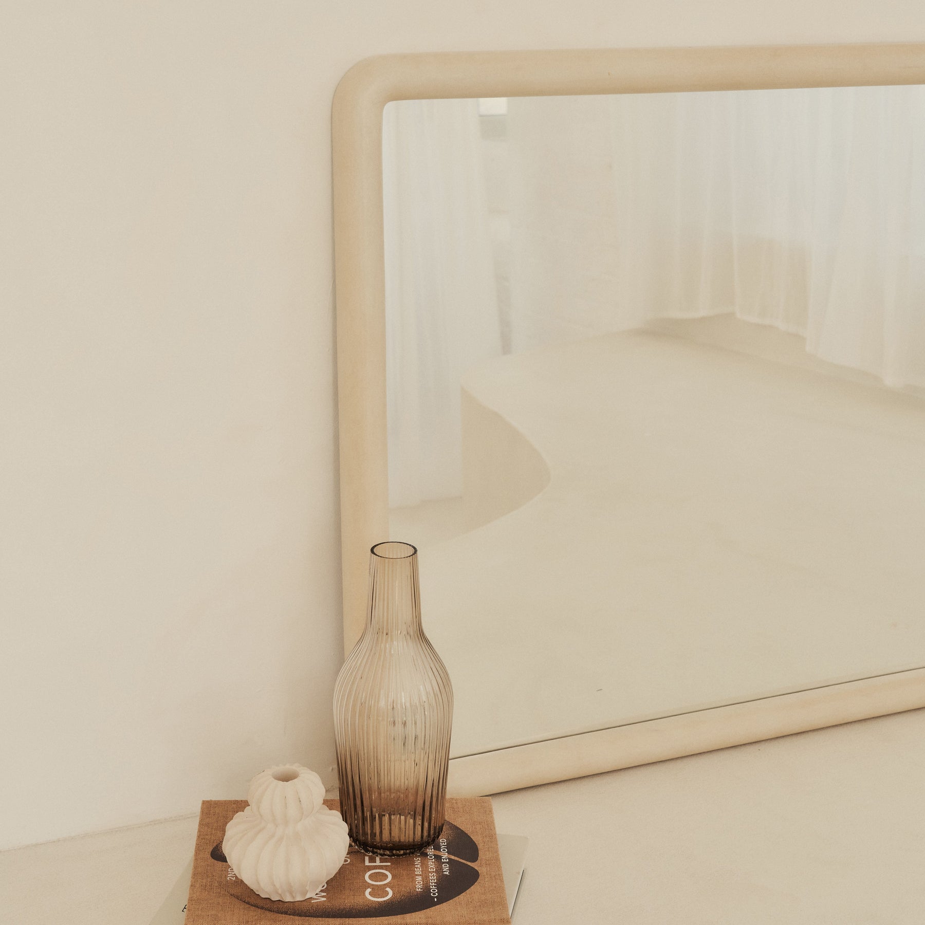 Amora - Large Concrete Console Mirror 140cm x 70cm