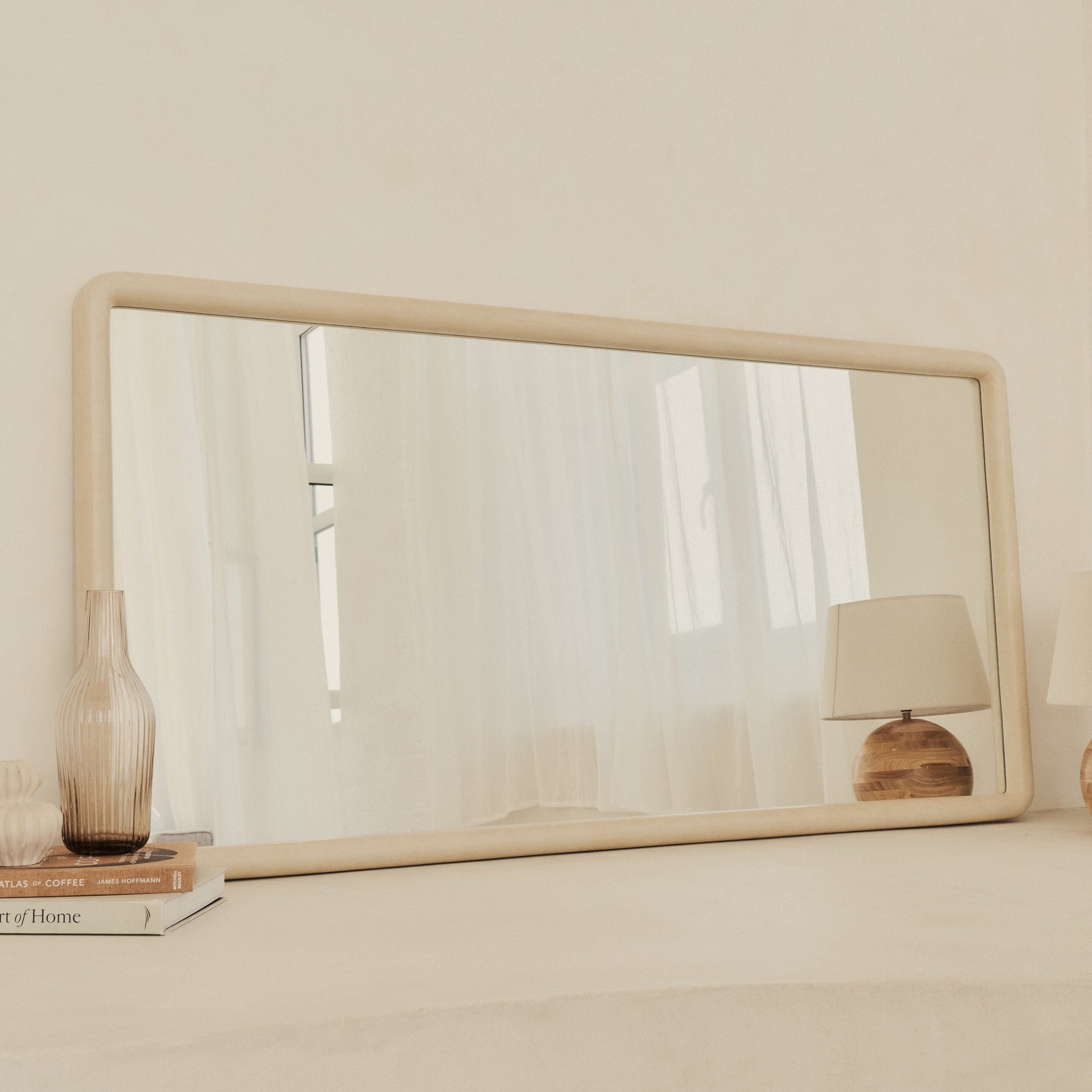 Amora - Large Concrete Console Mirror 140cm x 70cm