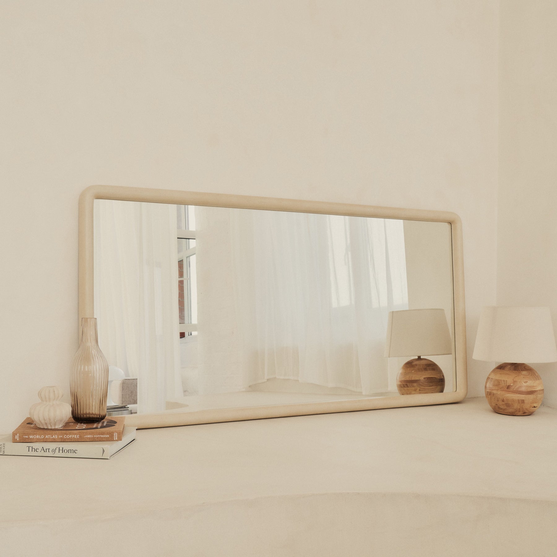 Amora - Large Concrete Console Mirror 140cm x 70cm