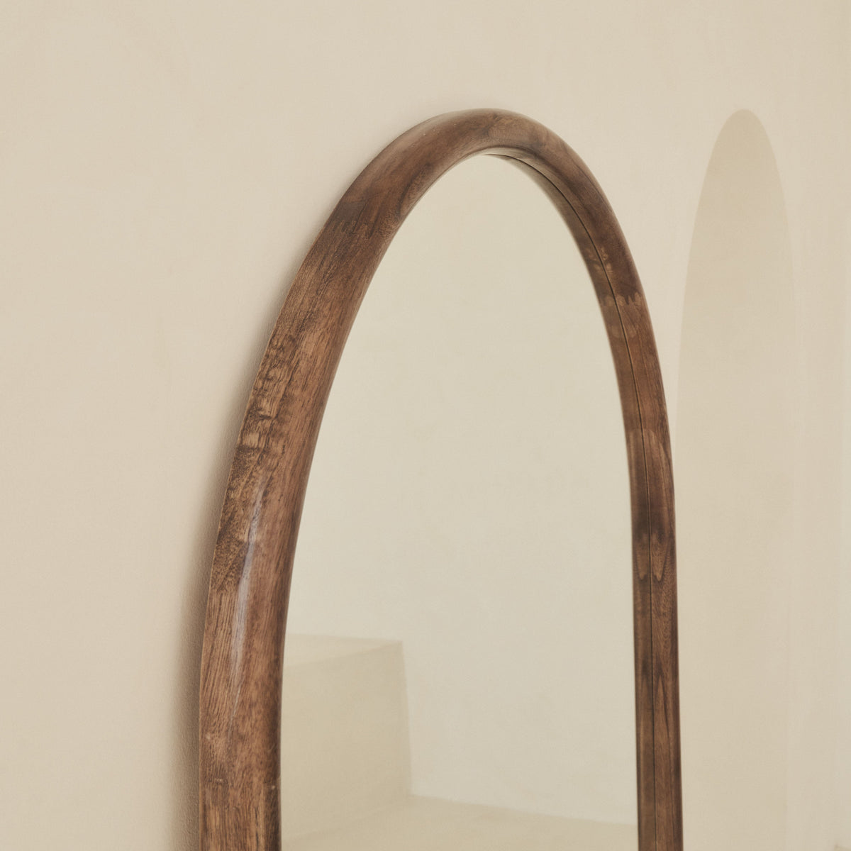 Amora - Full Length Large Arched Warm Wood Mirror 180cm x 90cm