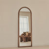 Amora - Full Length Large Arched Warm Wood Mirror 172cm x 60cm