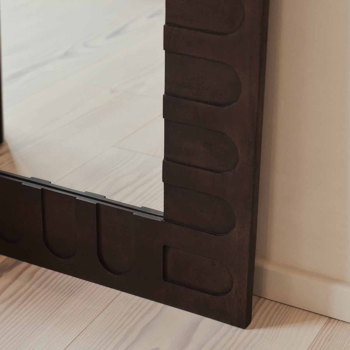 Valor - Dark Wood Extra Large Premium Arched Mirror 190cm x 110cm