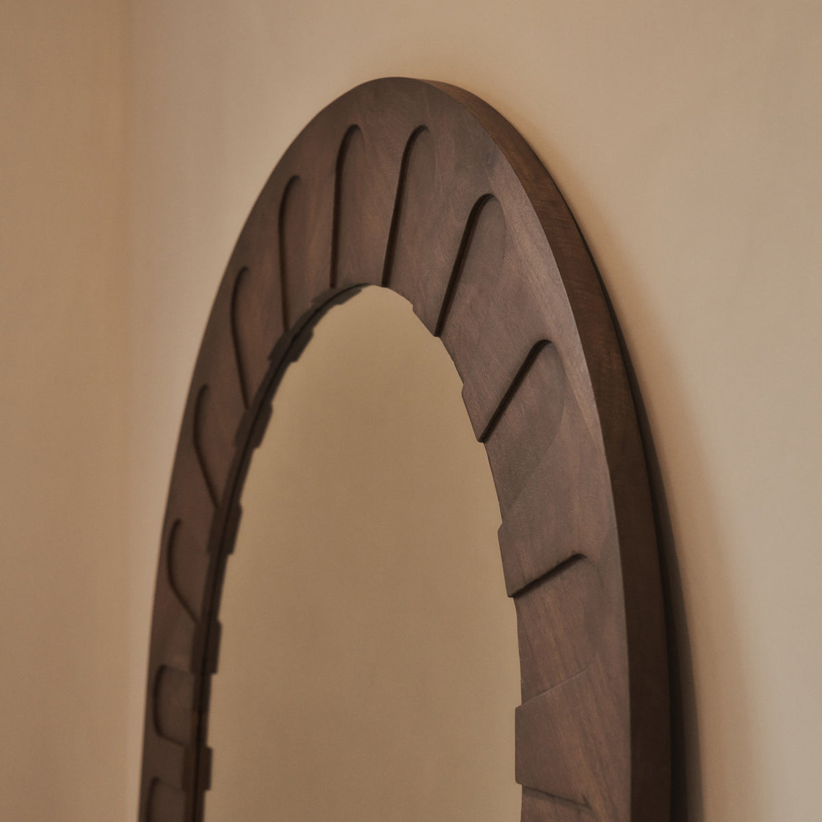 Valor - Warm Wood Extra Large Premium Arched Mirror 190cm x 110cm