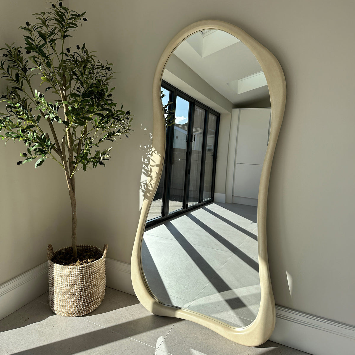 Arcurva - Large Full Length Concrete Irregular Mirror 170cm x 85cm