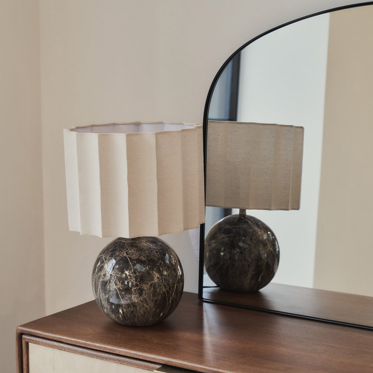 Aria - Black Metal Overmantle Wall Mirror 100cm x 70cm