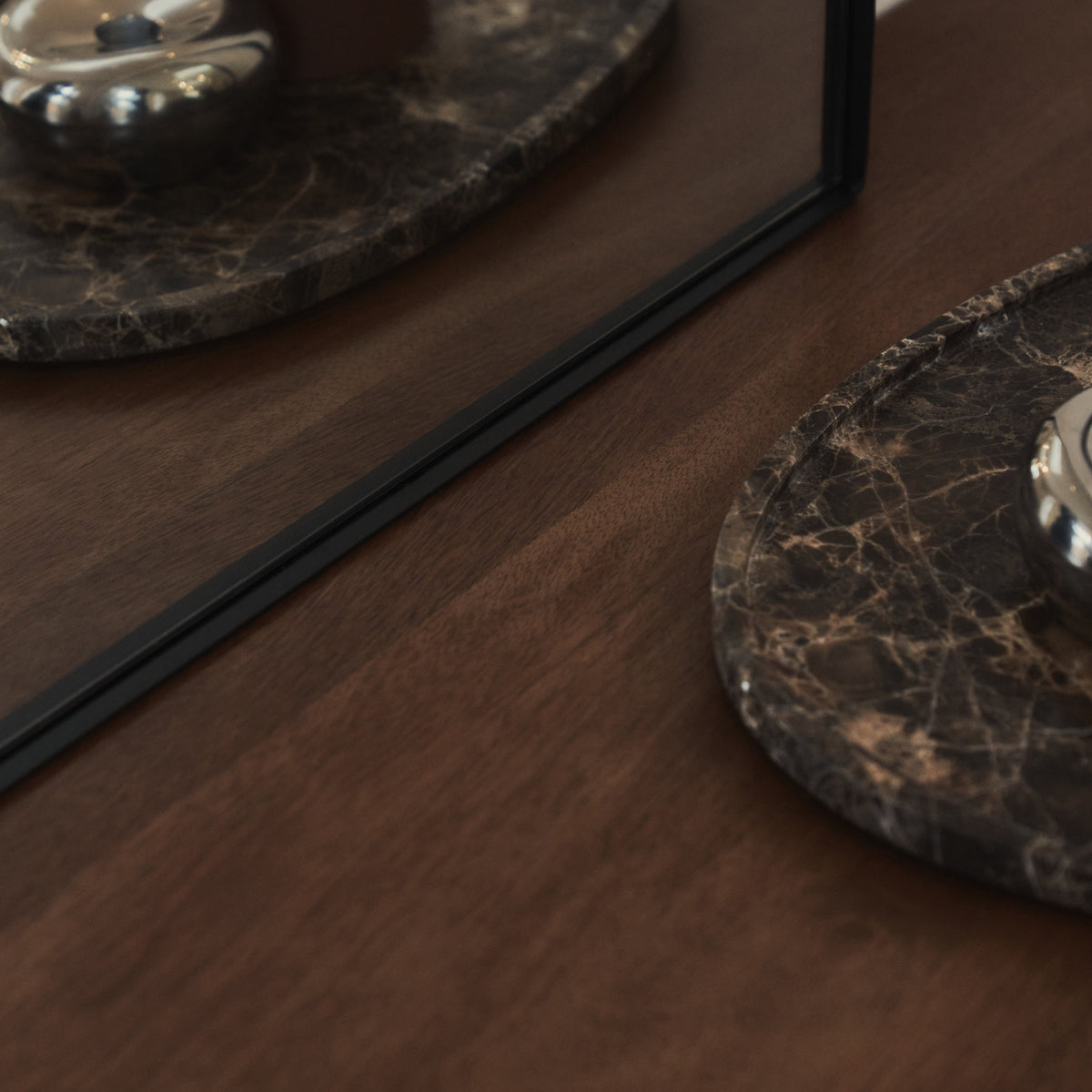 Aria - Black Metal Overmantle Wall Mirror 100cm x 70cm