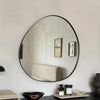 Ava - Black Pond Shaped Irregular Mirror 66cm x 63cm