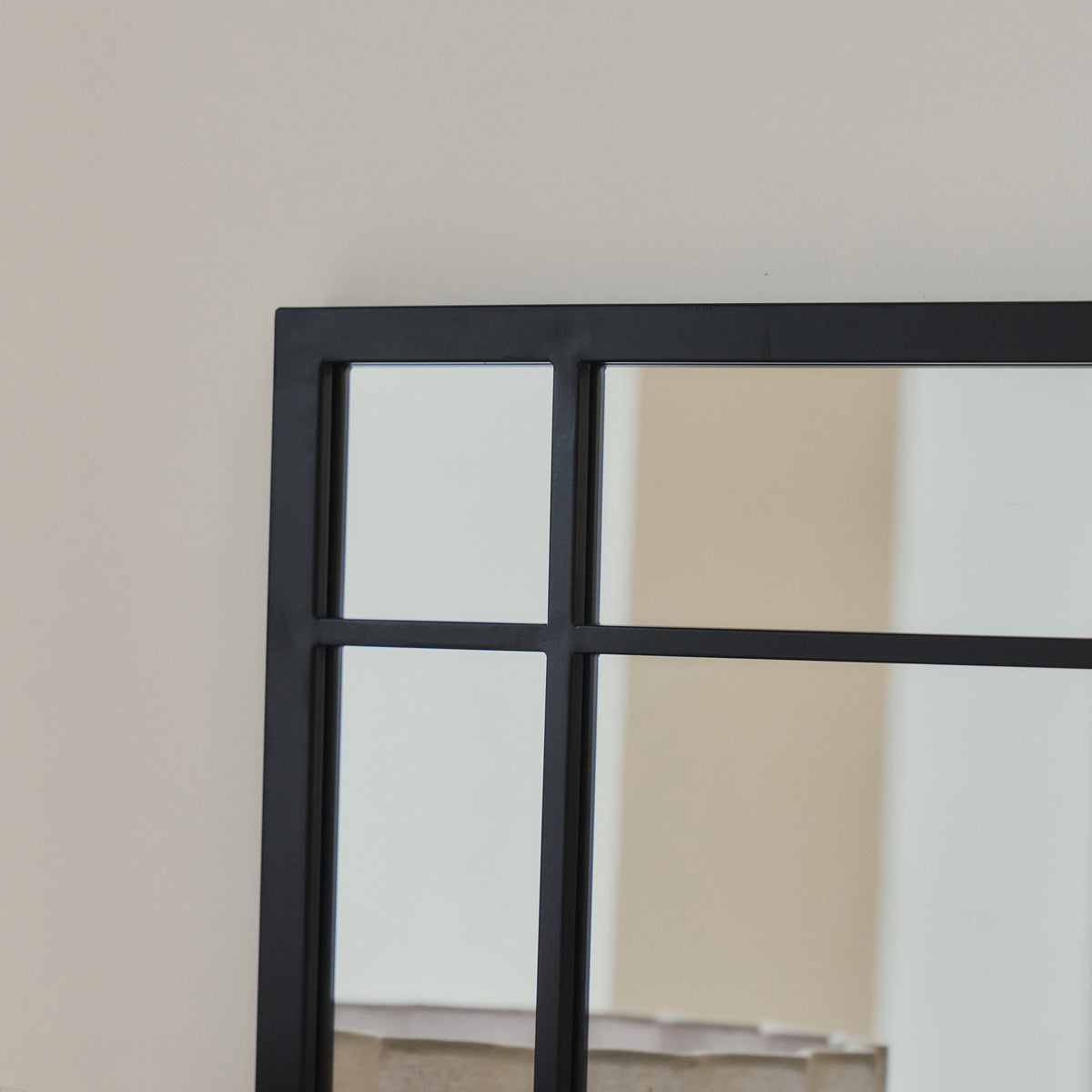 Bexley - Black Rectangular Metal Wall Mirror 100cm x 70cm