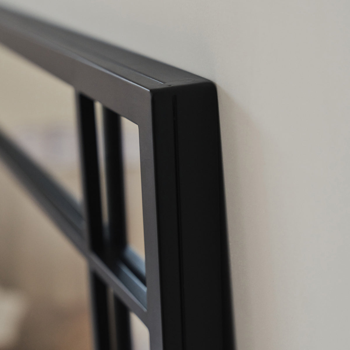 Bexley - Black Rectangular Metal Wall Mirror 100cm x 70cm