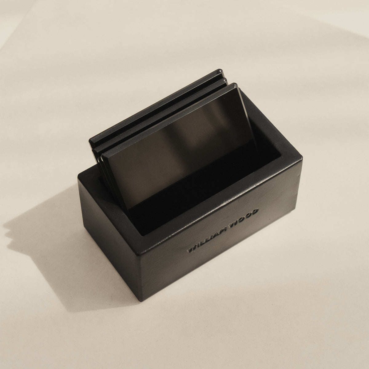 Brooklyn - Modern Coasters Set of 4 & Holder Black