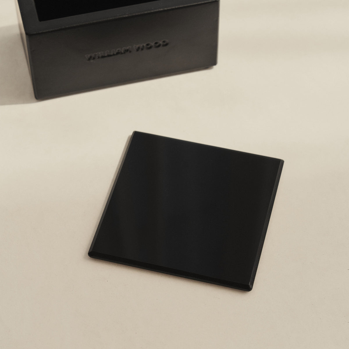 Brooklyn - Modern Coasters Set of 4 & Holder Black