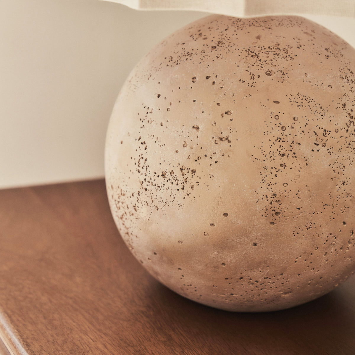 Caia - Travertine Scallop Shade Table Lamp