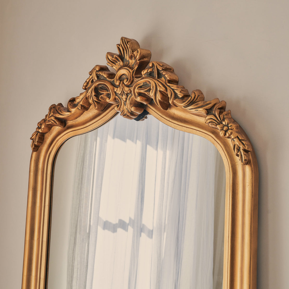 Cristina - Full Length Gold Arched Ornate Mirror 200cm x 90cm