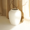 Portera - Large White Textured Terracotta Vase