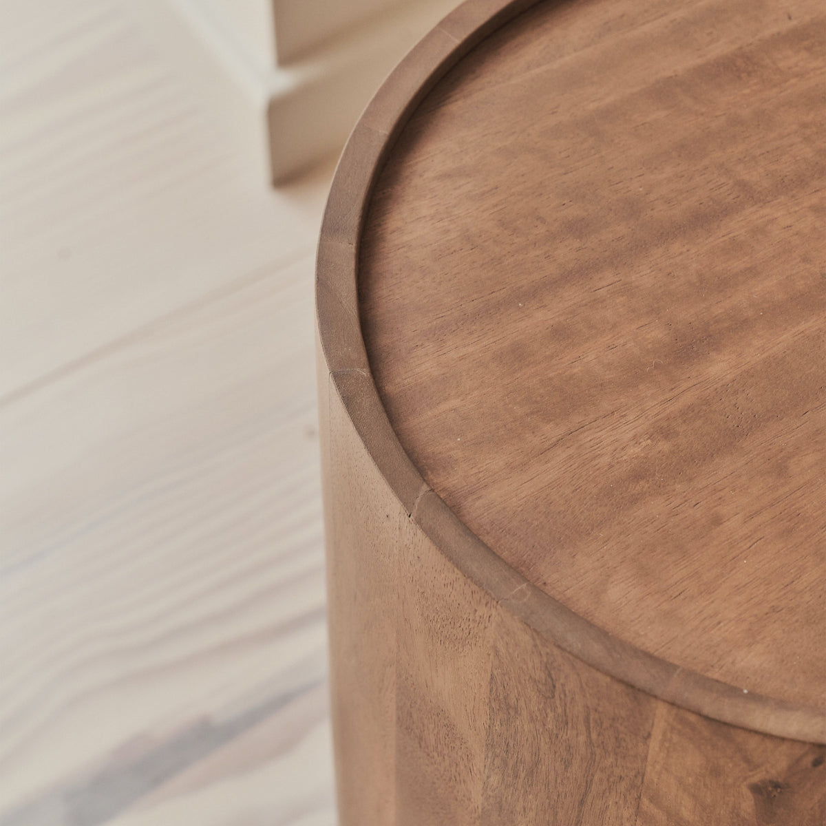 Fairmont - Warm Wood Premium Round Side Table