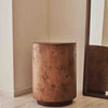Arbour - Large Dark Burl Wood Premium Round Side Table