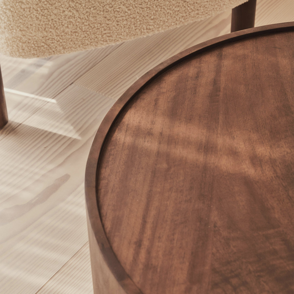 Fairmont - Dark Wood Premium Round Coffee Table