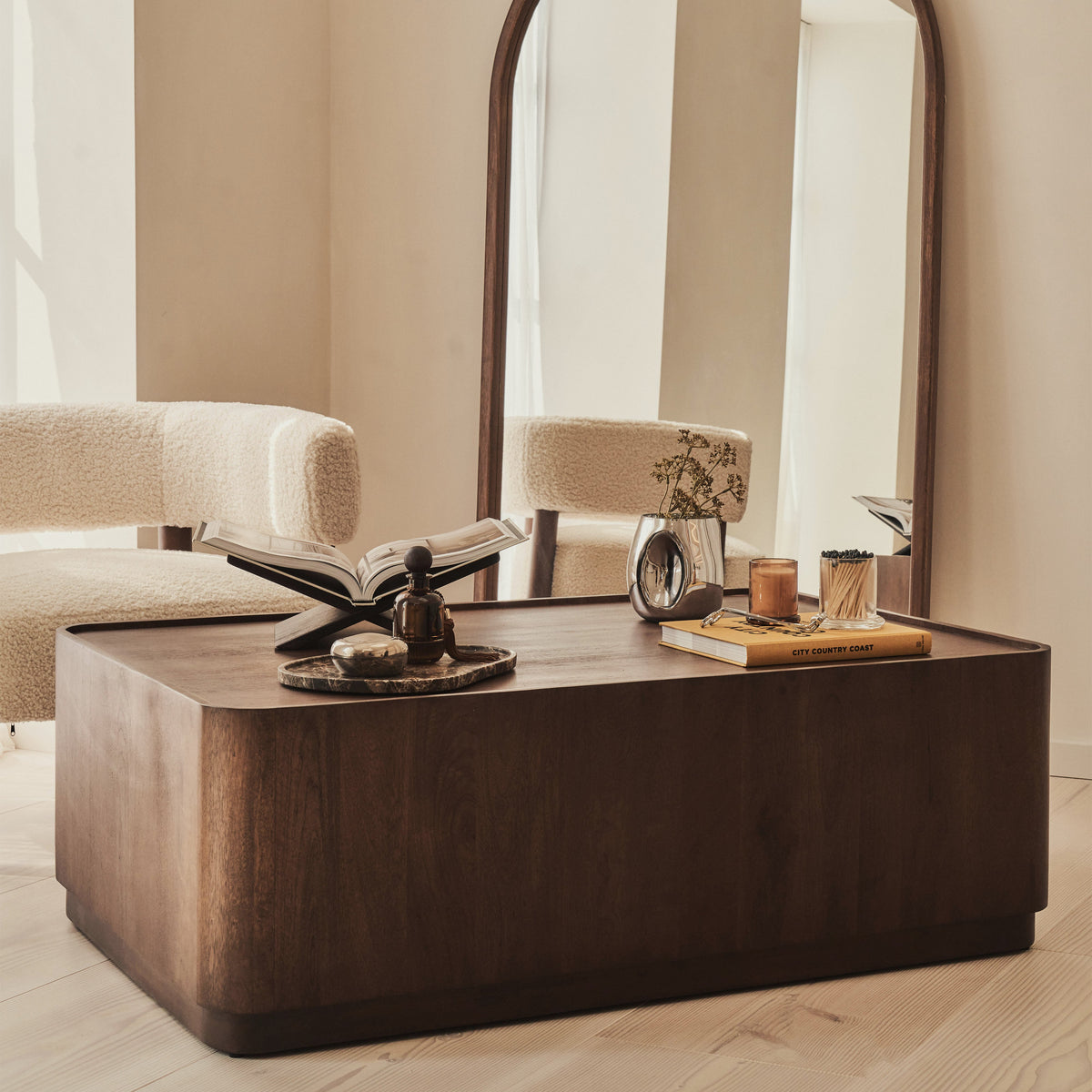 Fairmont - Dark Wood Premium Rectangular Coffee Table