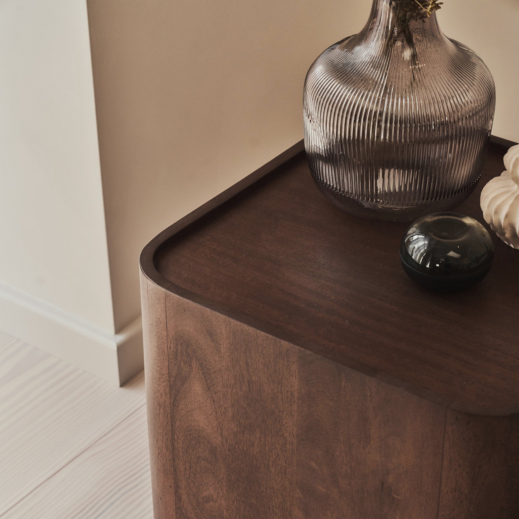 Fairmont - Dark Wood Premium Square Side Table