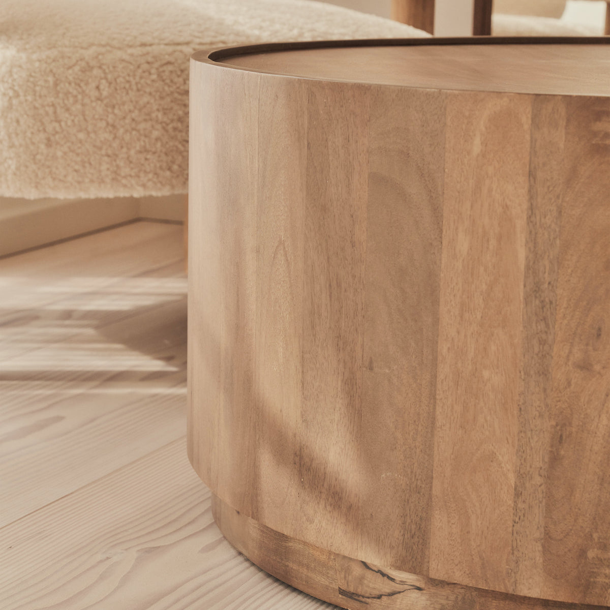 Fairmont - Warm Wood Premium Round Coffee Table