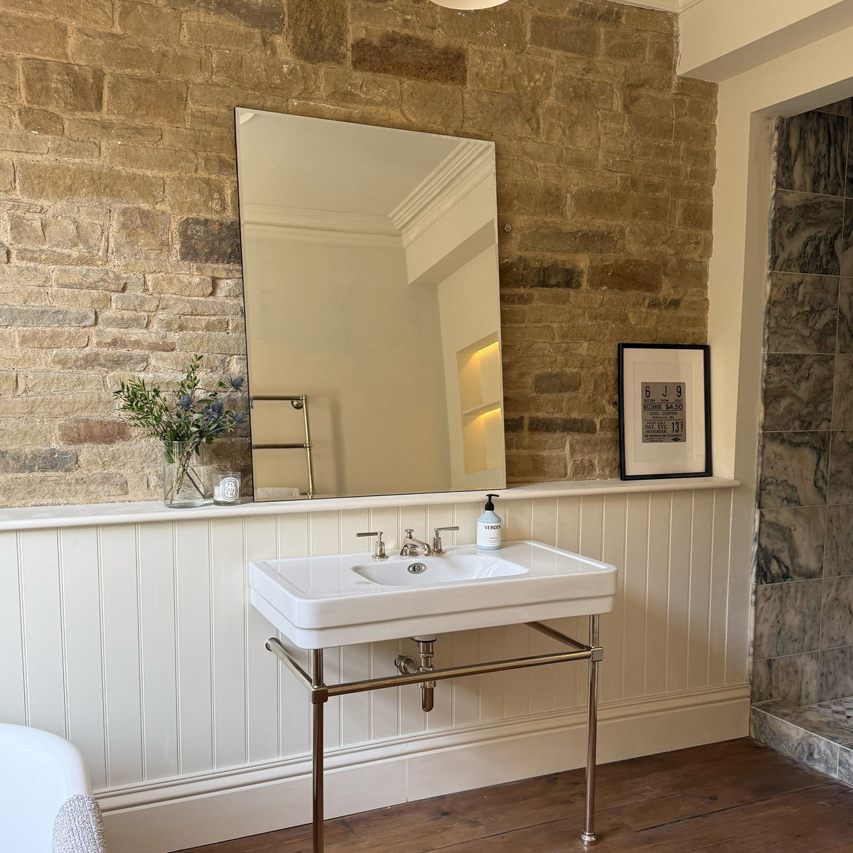 Edge - Large Frameless Rectangular Mirror 120cm x 90cm
