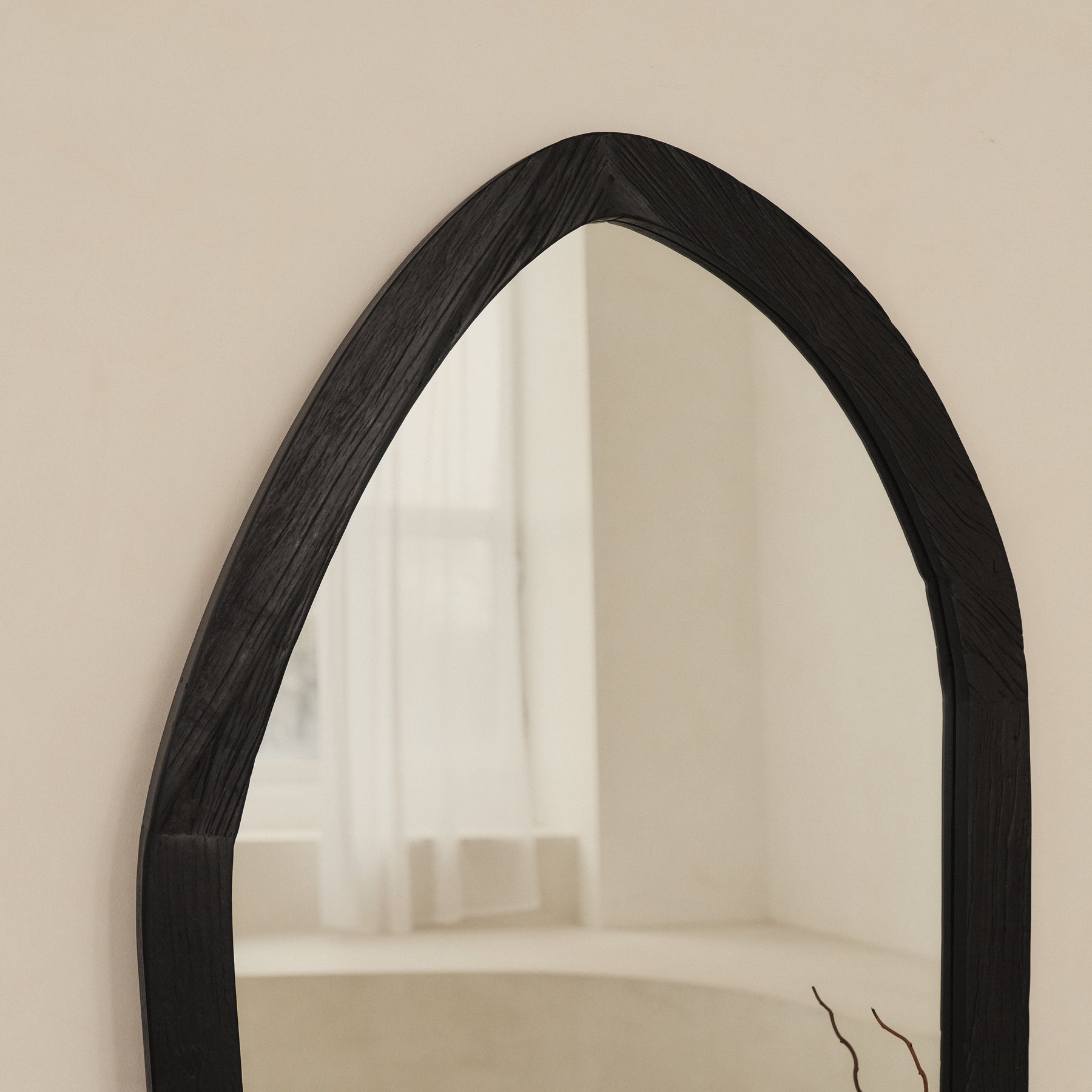 Elowyn - Large Full Length Black Elm Wood Organic Mirror 180cm x 80cm