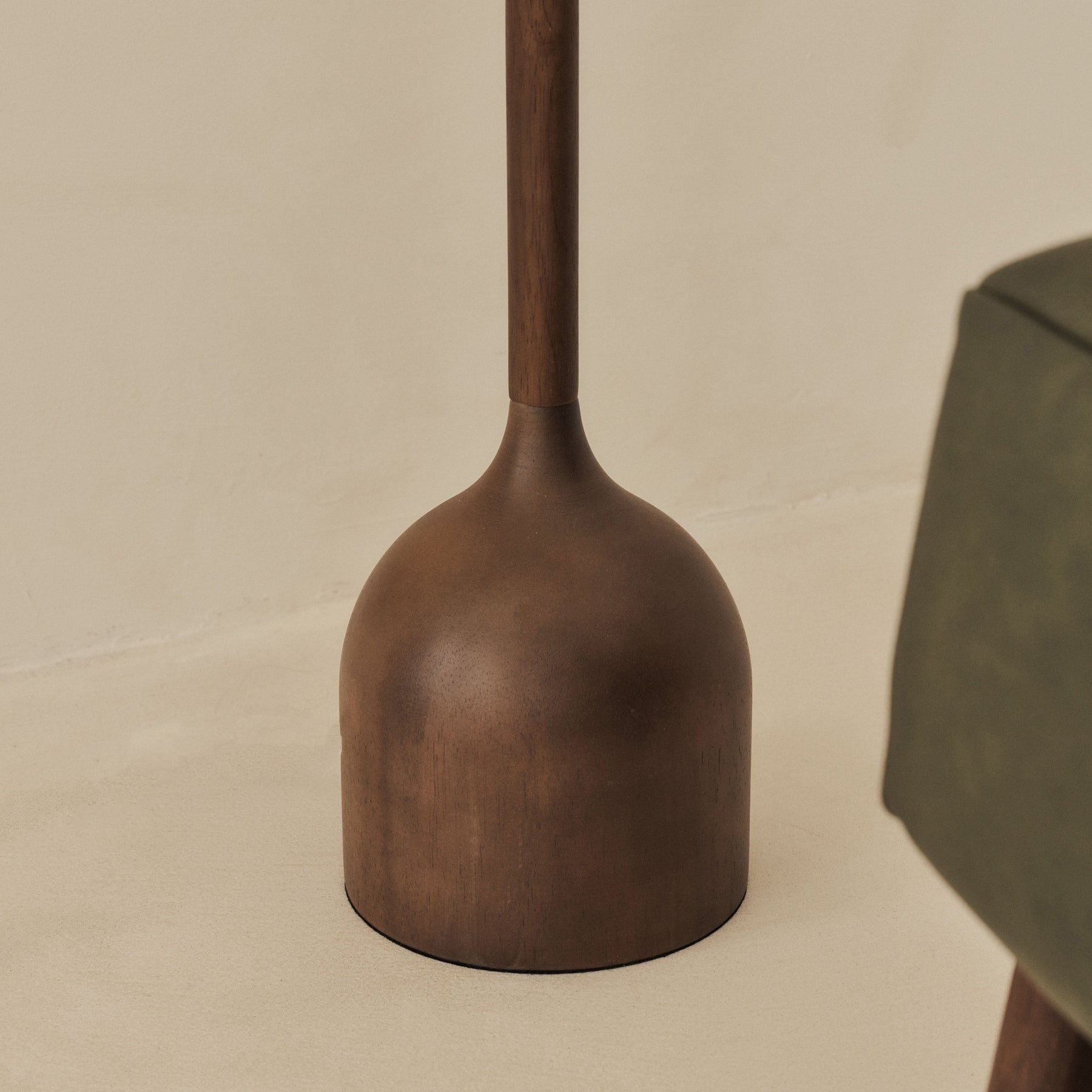 Esme - Dark Wood Inverted Scallop Shade Floor Lamp