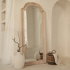 Francisco - Large Arched Full Length White Washed Wood Mirror 177cm x 79cm