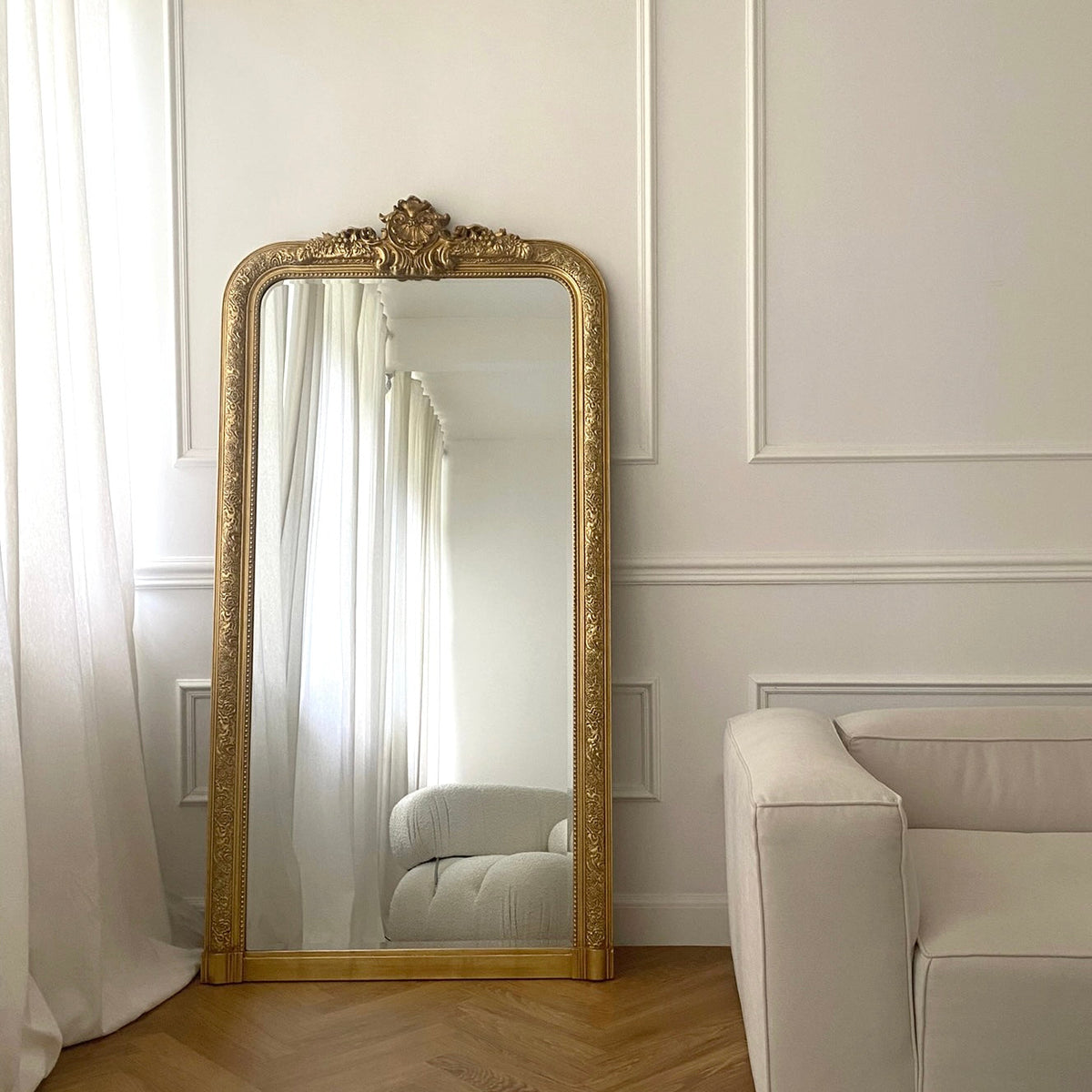 Kensington - Full Length Gold Ornate Mirror 196cm x 100cm