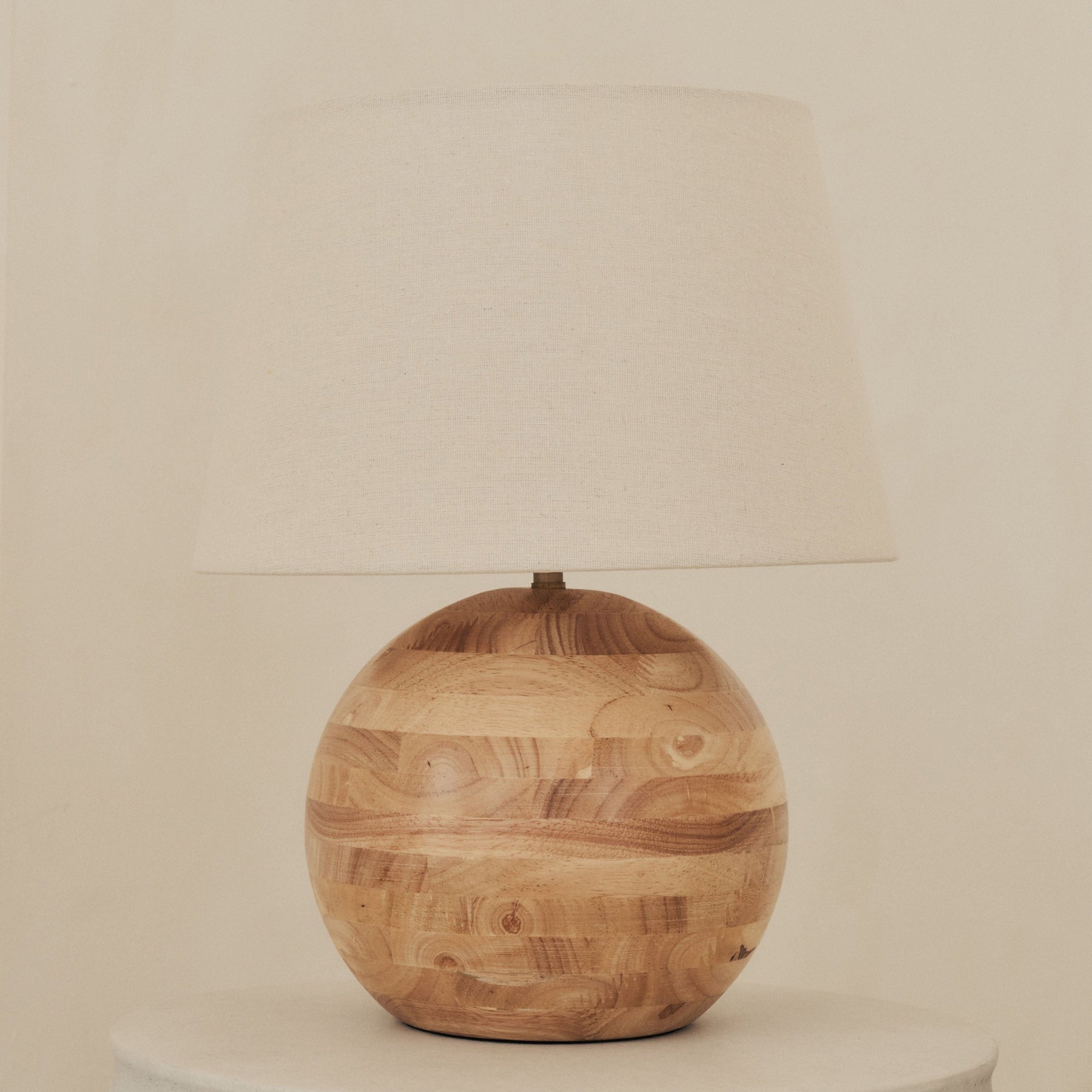 Geneva - Light Wood Drum Shade Table Lamp