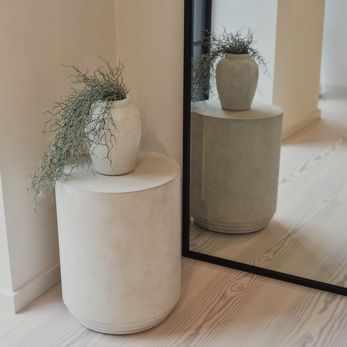 Higgins - Full Length Black Large Arched Metal Mirror 170cm x 70cm