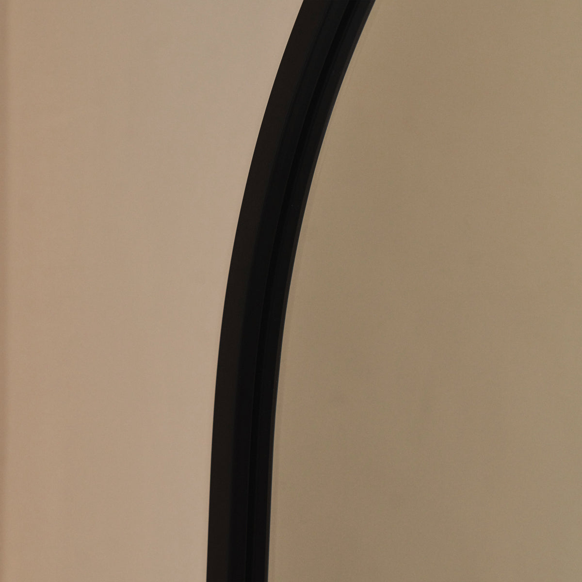 Higgins - Full Length Black Large Arched Metal Mirror 170cm x 70cm