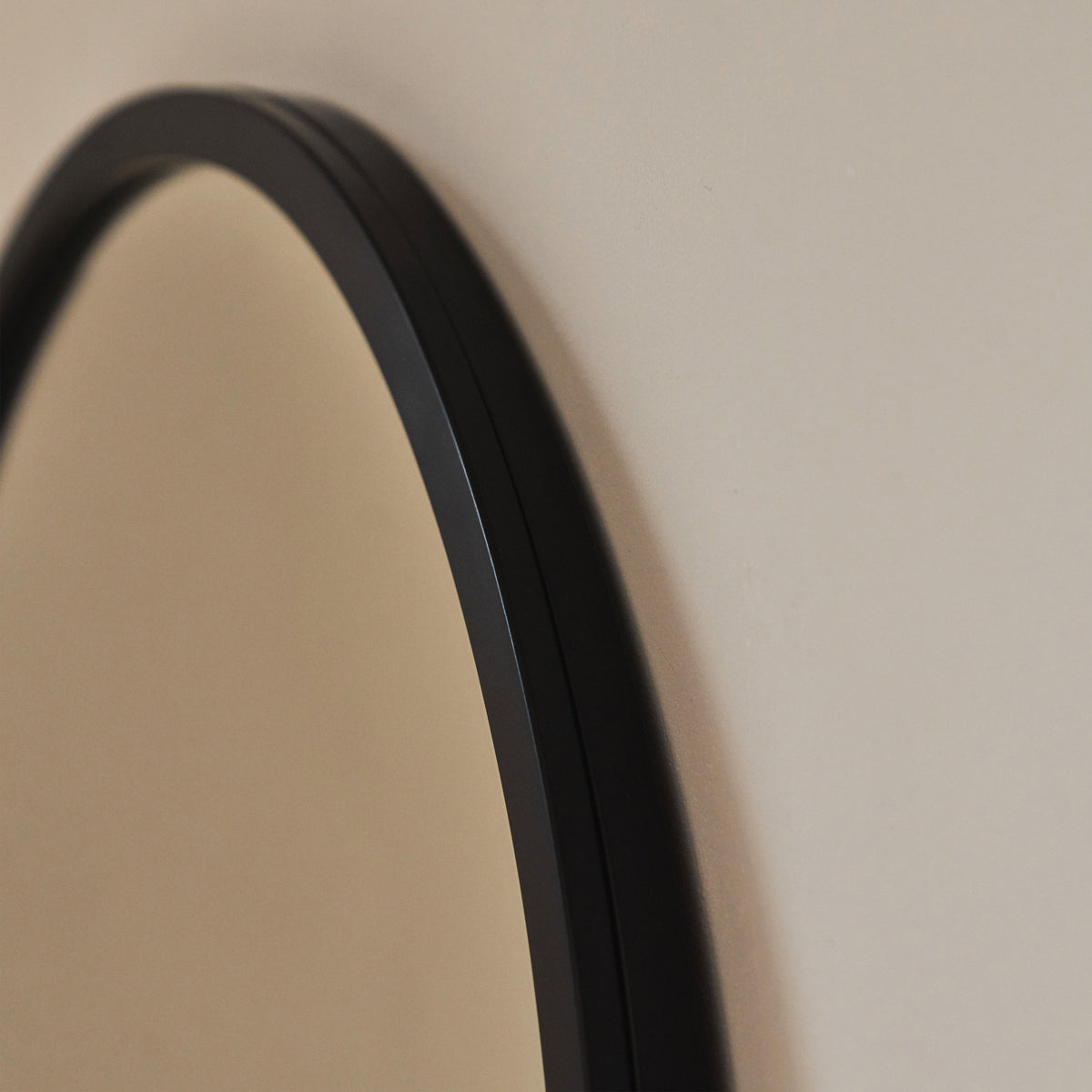 Higgins - Full Length Black Large Arched Metal Mirror 170cm x 70cm