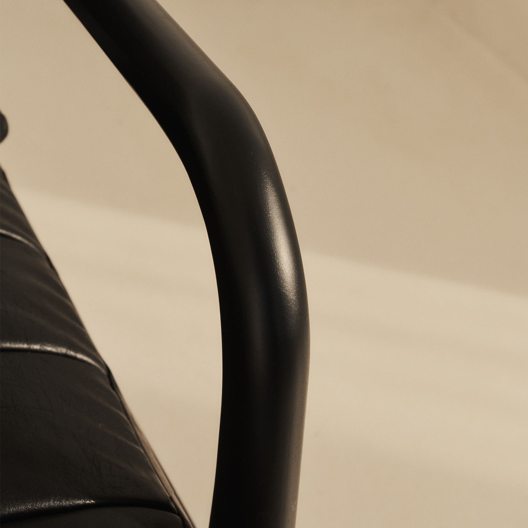 Hudson - Leather Accent Chair Black & Black Wood