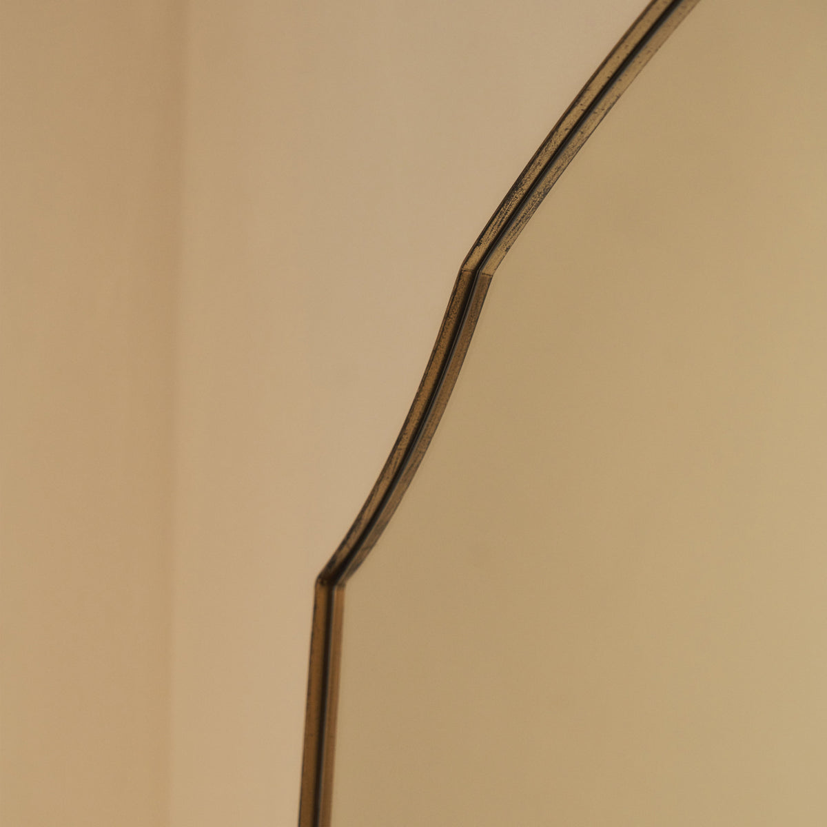 Isla - Extra Large Gold Full Length Arched Metal Mirror 190cm x 120cm