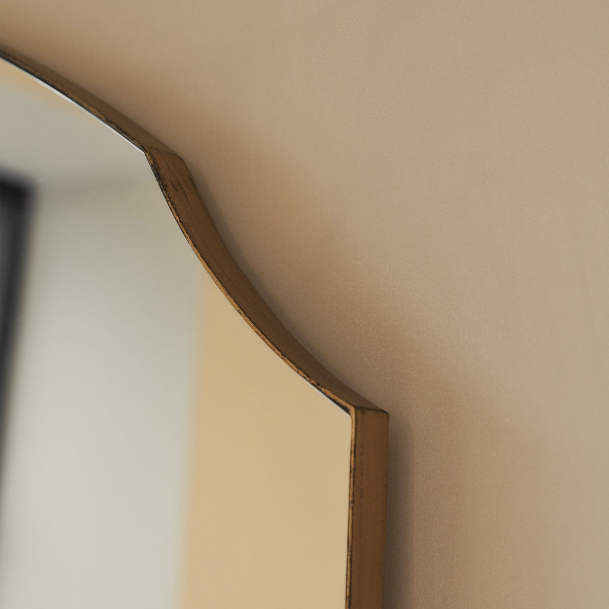 Isla - Extra Large Gold Full Length Arched Metal Mirror 190cm x 120cm