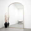Isla - Extra Large Gold Full Length Arched Metal Mirror 190cm x 120cm